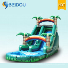 PVC Durable Giant Adult Gonflable Pool Rainbow Water Slide